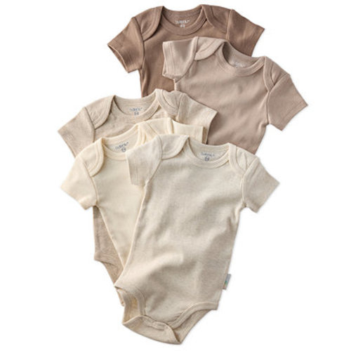 Baby Boys' and Baby Girls' Crewneck Bodysuits, 5-Pack