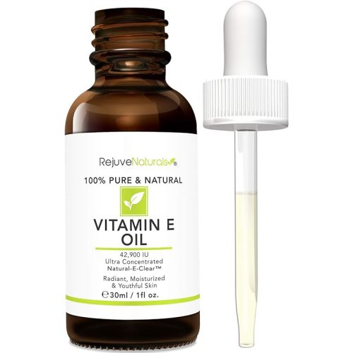 Vitamin E Oil - 100% Pure & Natural, 42,900 IU. Repair Dry, Damaged Skin from Surgery & Acne, Age Spots & Wrinkles. Boost Collagen for Moisturized, Youthful-looking Skin. d-alpha tocopherol