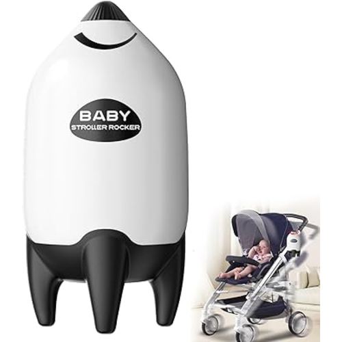 QNHMPW Baby Rocker, Portable Baby Bouncer Gently Rocks Any Stroller or Pram, Baby Vibrating Soother Adjustable Speed and USB Rechargeable, Baby Sleep Aid Newborn Essentials Must Haves Gifts