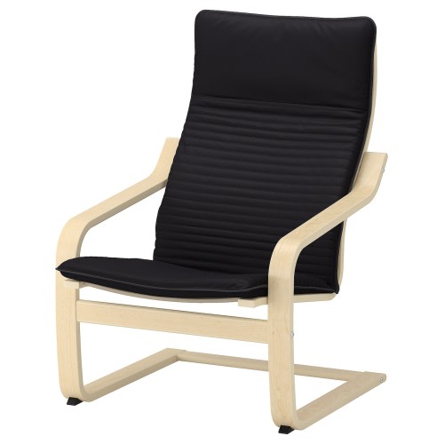 POÄNG Armchair - birch veneer/Knisa black