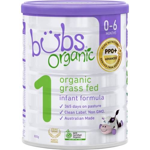 Bubs Organic Grass Fed Infant Formula Stage 1 800g