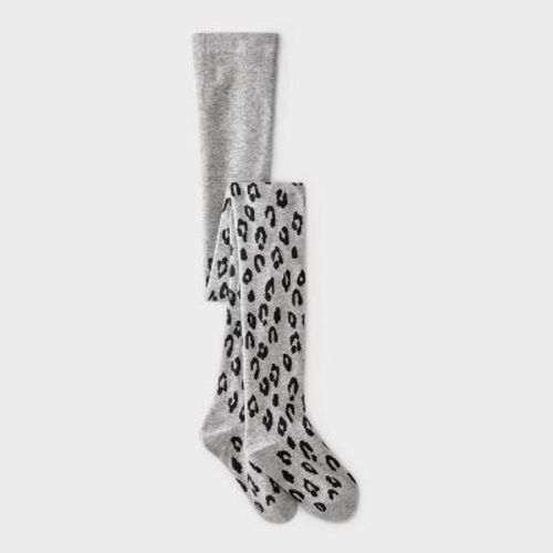 Girls' Leopard Printed Cotton Tights - Cat & Jack™ S