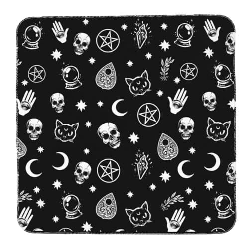 Goth Halloween Skull Newborn Baby Swaddle Blanket Cat Gothic Baby Stuff Black Throw Blanket Wrap Blanket Cozy Soft Gifts for Boys Girls Unisex Infant