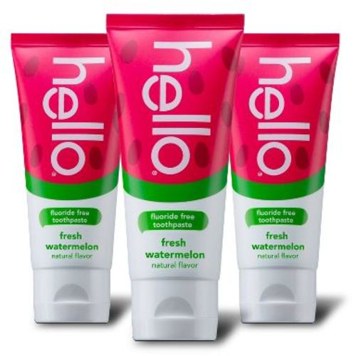 hello Kids' Fluoride Free Toothpaste - Watermelon - 4.2oz/3pk