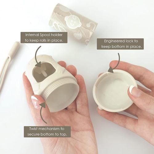 Moodie Disposable Diaper Bags Dispenser COMBO PACK | 105 VANILLA SCENTED Baby Poop Bags TOTAL | Dirty Diaper Trash Bags | Diaper Bags Disposable (VANILLA DREAM)