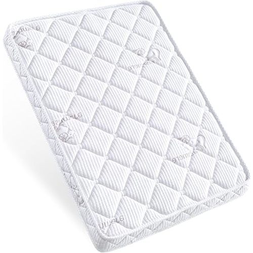 Pack and Play Mattress - 38" x 26"- Premium Knitted Fabric Playpen Mattresses, Safety Reinforced Play Yard Mattress - Fits for Graco & Baby Trend & Pamo Babe Playard, Firm Support and Comfort Foam - Premium White