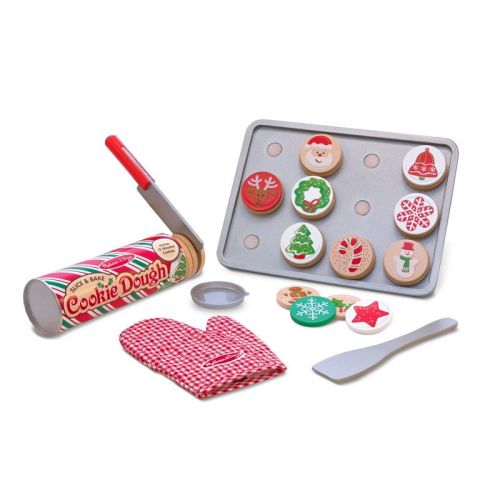 Melissa & Doug Slice And Bake Wooden Christmas Cookie Play Food Set