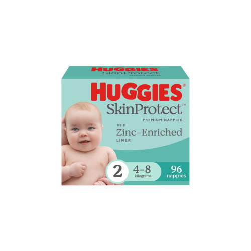 Huggies Skin Protect Infant 4-8 kg Nappies (96 pk) (Size 2)