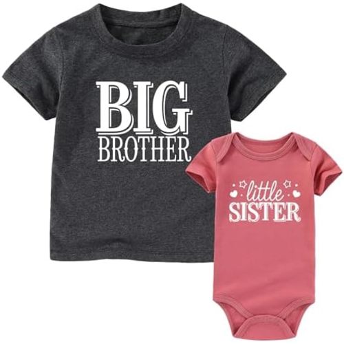 Big Brother Little Sister Outfits Matching Toddler Shirt Lil sis Newborn Outfit Baby Clothes