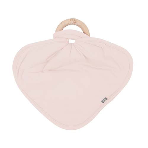 Lovey in Blush with Removable Wooden Teething Ring