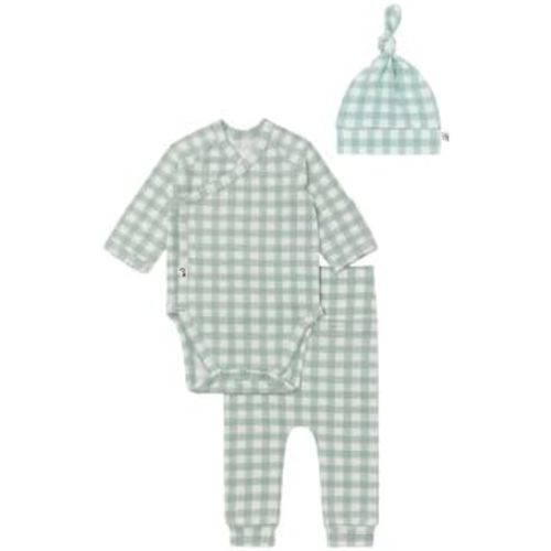 Konny Baby Bodysuit & Pants & Hat Set Newborn Ultra-soft Baby Girls Boys Long Sleeve Leggings Clothes (6M)