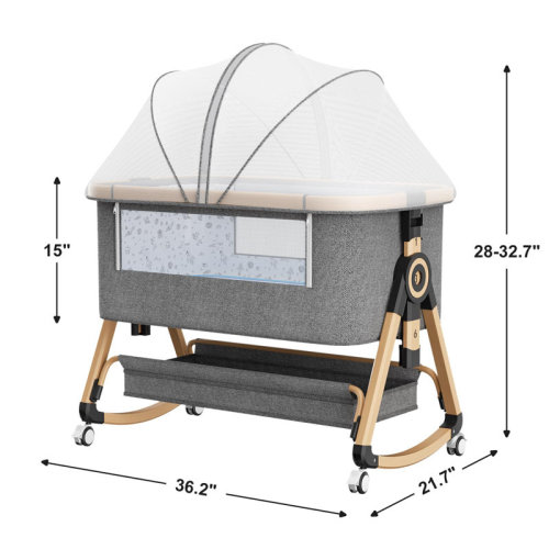 East Urban Home 3 In 1 Baby Basinet, Bedside Bassinet For Baby, Height Adjustable Bassinet Bedside Sleeper With Lockable Wheels & Mosquito Nets & Reviews | Wayfair