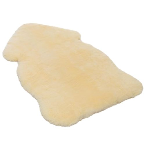 Werner Christ - Genuine Sheepskin BABYSWEET - Cuddly, Medical Fur, Ideal for Baby Carriages, as a Crawling mat or Rug. Length +/- 33.4", Natural Gold-Yellow