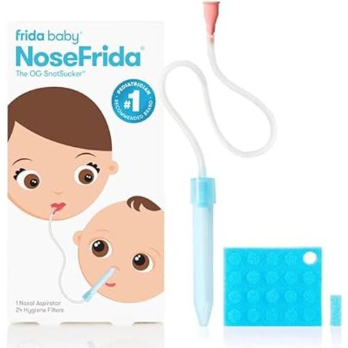 Frida Baby Nasal Aspirator NoseFrida the Snotsucker with 24 Extra Hygiene Filters