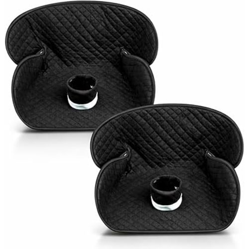 2 Pack Car Potty Training Seat Protector, Waterproof Toddler Carseat Potty Training Cover, Piddle Pads & Liners for Baby,Washable Non-Slip Leak-Proof Potty Pee Protector (Black)