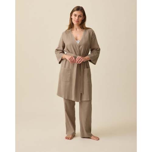 Cotton Bamboo Robe | Taupe – Kindred Bravely
