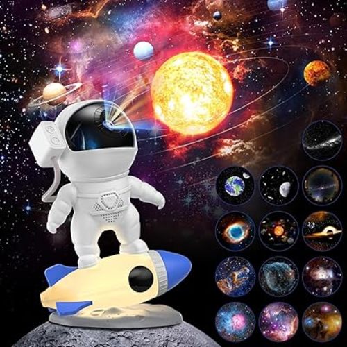 FlyLily Galaxy Projector, 12 in 1 HD Planetarium Astronaut Galaxy Projector for Bedroom, Galaxy Star Night Light Projector for Kids Adults Gaming Room/Party/Home Décor