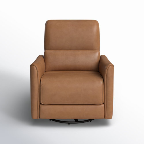 Santo Top Grain Genuine Leather Swivel Power Recliner