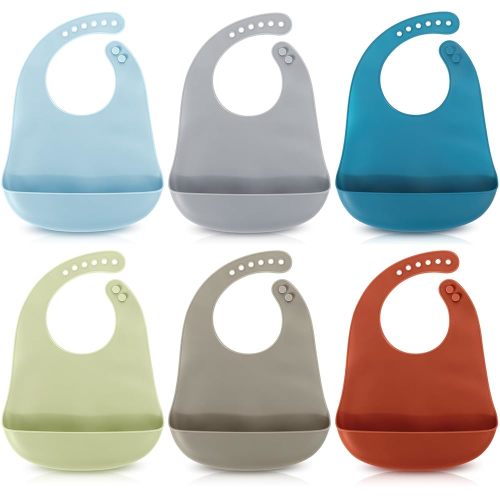 Mepase Silicone Bibs Waterproof Silicone Baby Bibs Soft Adjustable Baby Feeding Unisex Kid Eating Supplies