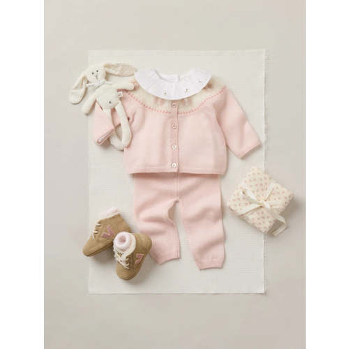 Jenny set with cherry jacquard pattern on the collar