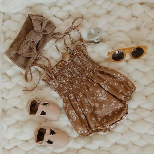 Ruby Romper in Brown Dainty Floral | Reverie Threads