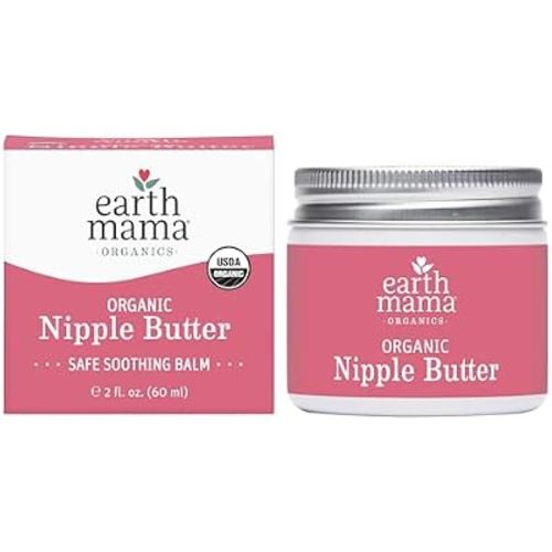Earth Mama Organic Nipple Butter, Lanolin-Free Breastfeeding Cream, 2 fl oz
