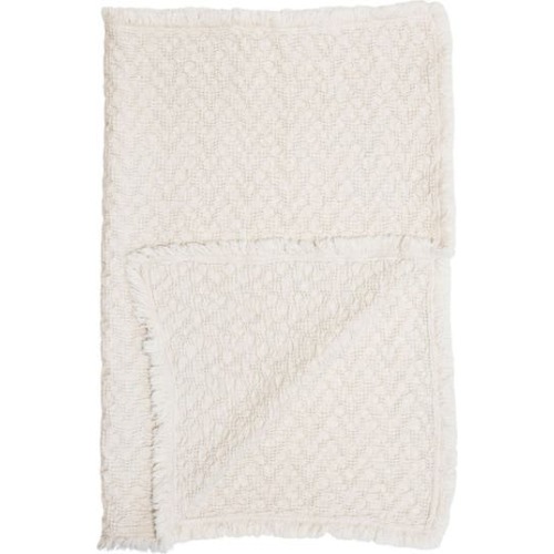 Oatmeal Boho Cotton Jacquard Baby Blanket