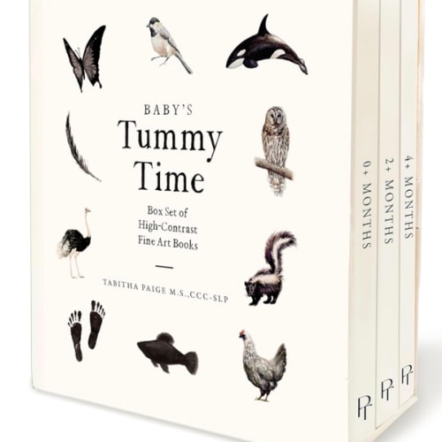 Baby's Tummy Time Book Box Set: A 3-Book Box Set of High-Contrast Art for Visual Stimulation at Tummy Time (Tabitha Paige Children's Book Series)