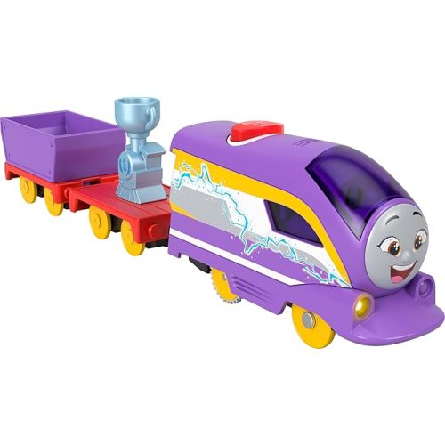 Thomas & Friends Motorized Toy Train Talking Kana Engine with Sounds Phrases & Cargo Car for Preschool Pretend Play Kids Ages 3+ Years