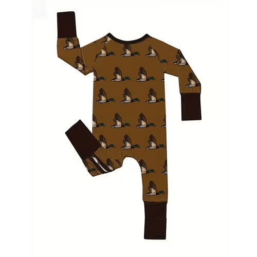 2pcs bamboo fiber baby bodysuit duck print double sided - Temu