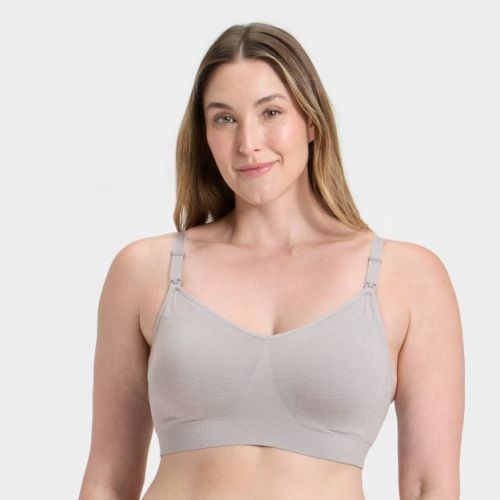 Women's Nursing Lightly Lined Seamless Bralette - Auden™ Heathered Gray M