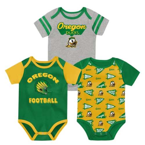 Oregon Ducks Outerstuff Newborn Star Player Three-Piece Bodysuit Set - Green