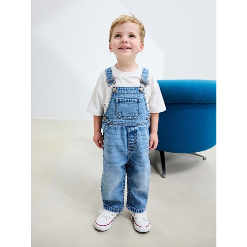 Buy Mid Blue Dungarees (3mths-7yrs) from Next Australia