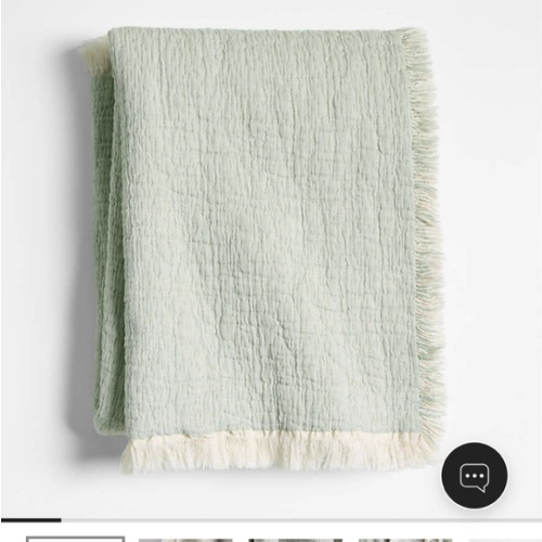 Supersoft Organic Cotton Gauze Verte Green Baby Stroller Blanket