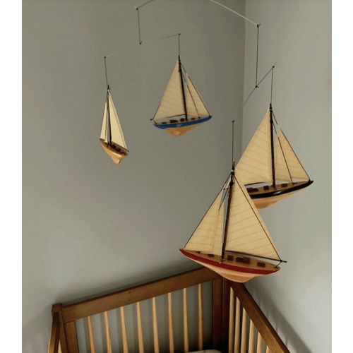 Vintage 1930s Sail Boat Mobile - A-Cup Mobile - Authentic Models