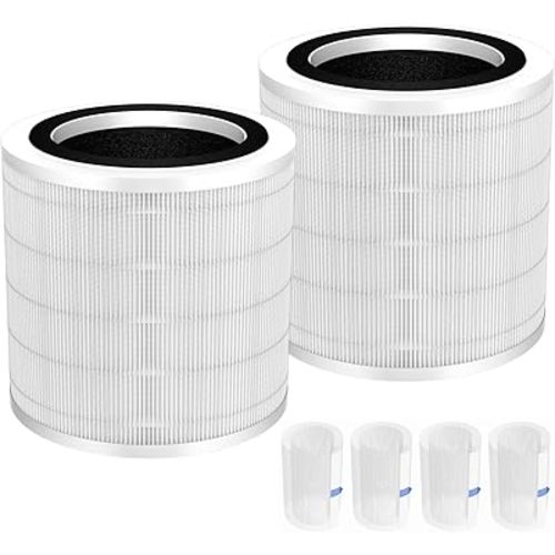 2 Pack H7126 Replacement Filter Compatible with GoveeLife Mini Air Purif-ier Filter, 3-Stage Air Filter Replacement for H7126 Fit for Govee Air Purif-ier Filter, 4 Extra Pre-Filters