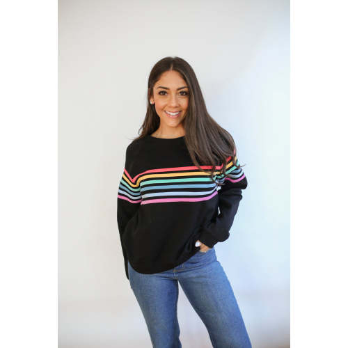 Six-Stripe Invisible Zip Nursing Sweatshirt | Movemama