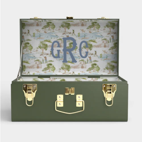 Mini Trunk - Green - Heritage Hunt / Embroidery