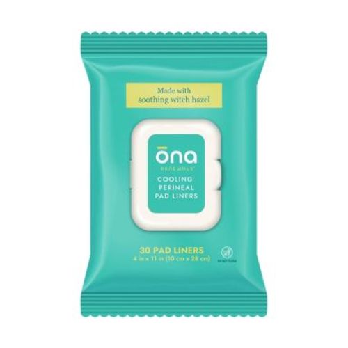Ona Renewals Postpartum Cooling Perineal Pad Liners Made with Witch Hazel & No Peppermint - 30ct