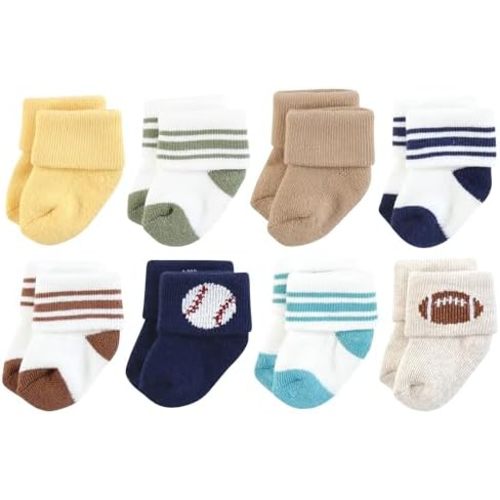 Hudson Baby unisex-baby Cotton Rich Newborn and Terry Socks