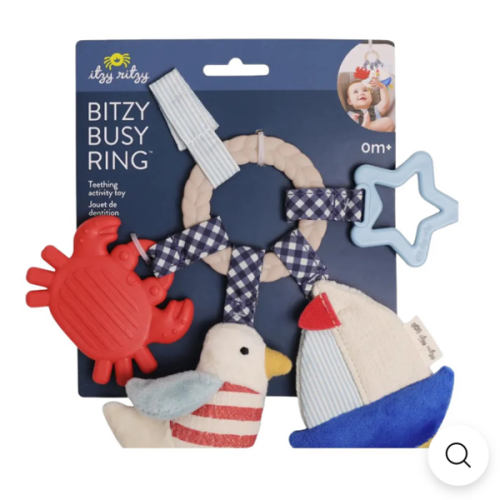 Bitzy Busy Ring Teething Activity Toy - Nautical by Itzy Ritzy – Pacifier Kids Boutique