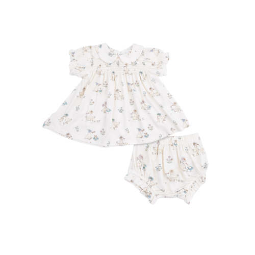 Smocked Dress Set, Flower Ducklings – SpearmintLOVE