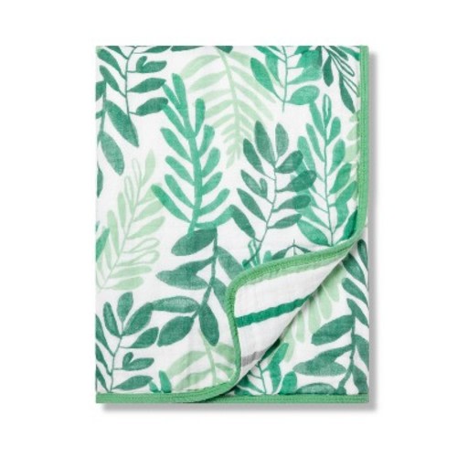 Muslin Baby Blanket Ferns - Cloud Island™ Trinket Green