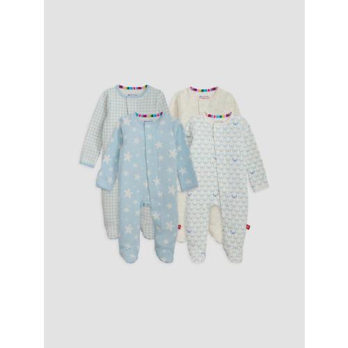 Magnetic Me Baby Boy's 4-Pack Cotton Footie Set | Saks Fifth Avenue
