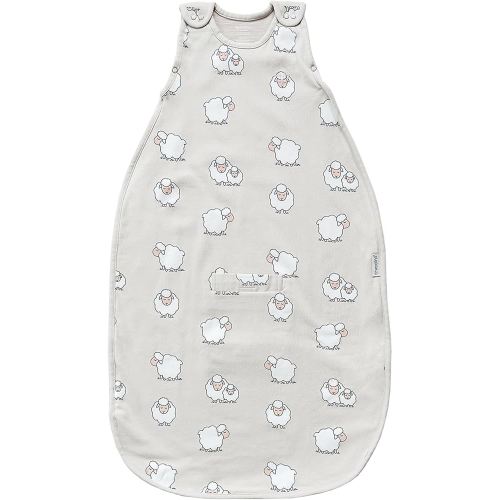 Woolino 4 Season Sleep Sack - Ultimate Merino Wool and Organic Cotton Sleeping Bag - Two-Way Zipper Adjustable Universal Size Sleep Sack for Baby (2-24 Months) - Sheep