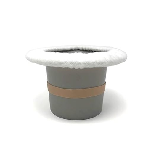 Top Hat Potty for Newborn Infant Potty Training | Elimination Communication | Includes 100% Cotton Undyed Fleece Cozy | Anti-Slip Rubber Band | for EC Baby Potty Training (Grey)