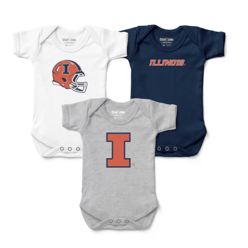 Illinois Fighting Illini Chad & Jake Newborn & Infant 3-Pack Bodysuit Set