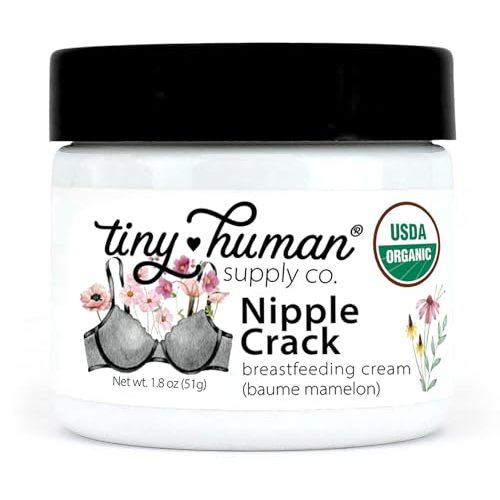 Organic Nipple Cream, Nipple Crack Lanolin Free Nipple Butter, Balm for Breastfeeding Mother, No Need to Wash Off, Safe for Baby and Mama