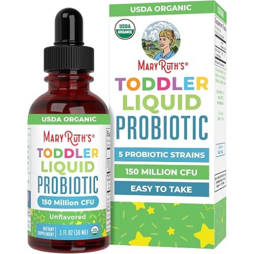 MaryRuth's Organic Toddler Probiotic Liquid Drops, Sugar Free, Ages 1-3