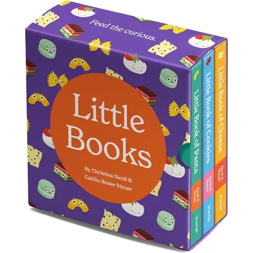 Little Books Culinary Collection Future Foodie 3 Board Book Box Set Pasta Cookies Cheese Phonics and Rhymes Baby Shower Gift 0-12 Months Toddler Book Ages 1-4 Years